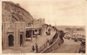 Llandudno Wales The Colonnade & Pier Vintage Photochrom Postcard c1930s