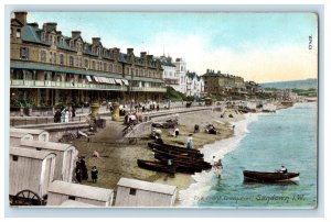 c1910 The Front from Pier Sandown Isle of Wight United Kingdom UK Postcard