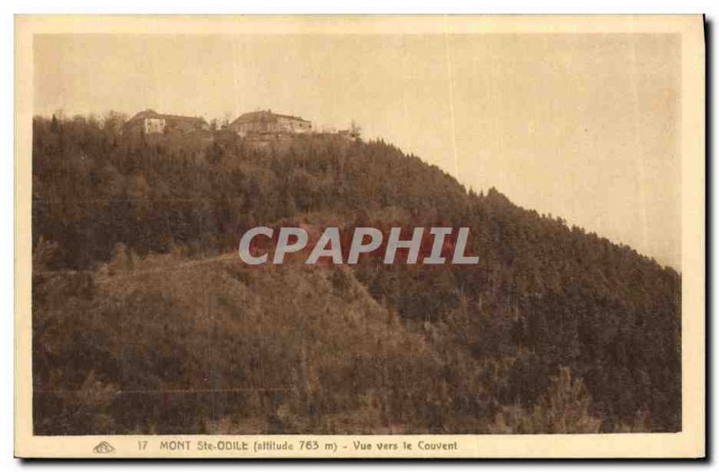 Old Postcard Mont Sainte Odile Convent View To