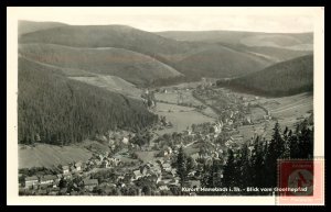 Manebach health resort - view from the Goethe path (RPPC), Germany