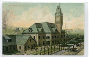 Union Railroad Depot Pueblo Colorado 1908 postcard