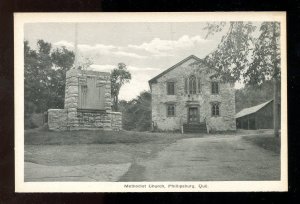 dc622 - PHILLIPSBURG Quebec 1940s Methodist Church Postcard