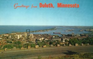 Vintage Postcard Greetings From The Beautiful Boulevard Drive Duluth Minnesota