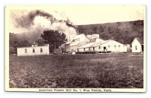 Postcard American Plaster Mill No. 1 Blue Rapids Kansas