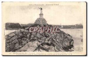 Old Postcard St Servan sur Mer (Brittany) Embonchure island Rance Bizeux at t...