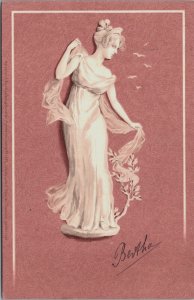 Art Nouveau Lady Jugendstil Vintage Postcard C084