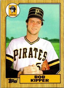 1987 Topps Baseball Card Bob Kipper Pittsburgh Pirates sk3439