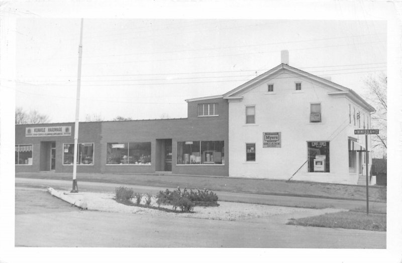 F78/ Clinton Nimisila Station Ohio RPPC Postcard Hardware Store Post Office