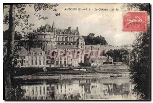 Postcard Old Amboise I and L Chateau