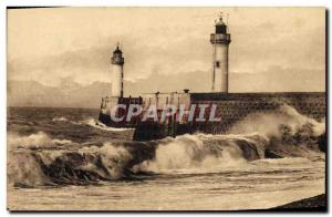 Postcard Old Lighthouse Fecamp Big time