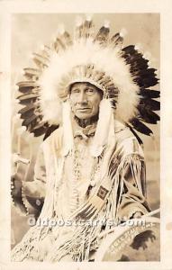 Eagles Staff Sioux Mandan real photo Indian Unused 