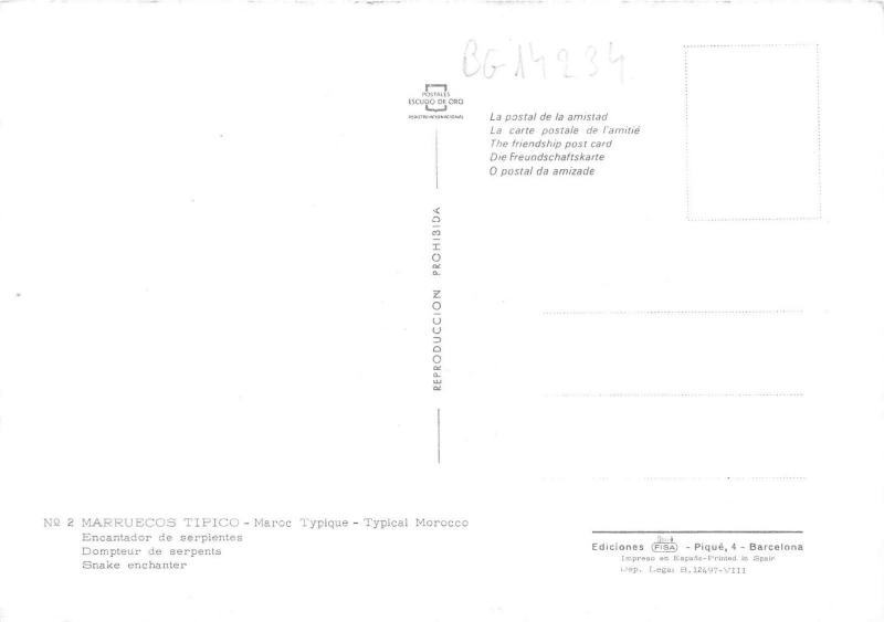 BG14234 snake enchanter  types folklore  morocco