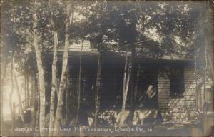 Lincoln ME Jordan Cottage Lake Mattanawcook Real Photo Postcard c1915