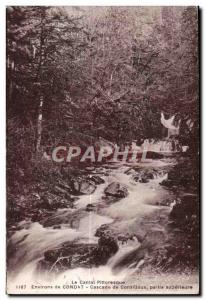 Old Postcard Cantal Condat Envirous Picturesque Waterfall Cornilloux Superleure