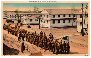 Lines uo in Front of Barracks