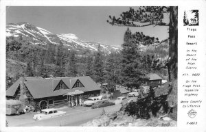 RPPC TIOGA PASS RESORT Mono County, CA Yosemite Highway 1961 Vintage Postcard