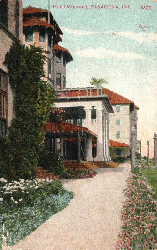 Vintage Postcard Hotel Raymond Major Resort Pasadena California A. C. Bosselman