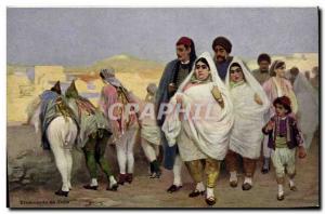 Old Postcard Orientalism Promenade Judaica Jews