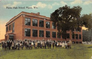 H80/ Ripon Wisconsin Postcard c1910 Ripon High School Building224