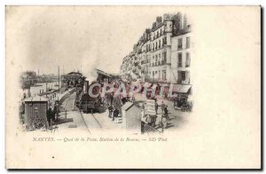 Nantes Postcard Old Quay of the Pit Station of the purse (train) TOP