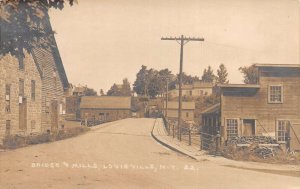 Louisville New York Bridge and Mills Real Photo Vintage Postcard AA84058