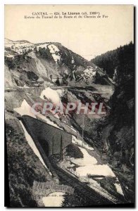 Postcard Old Cantal Lioran Tunnel Entrance Road and Railway