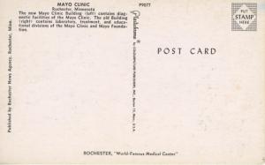 Mayo Clinic ~ Rochester Minnesota MN Mayo Foundation Postcard