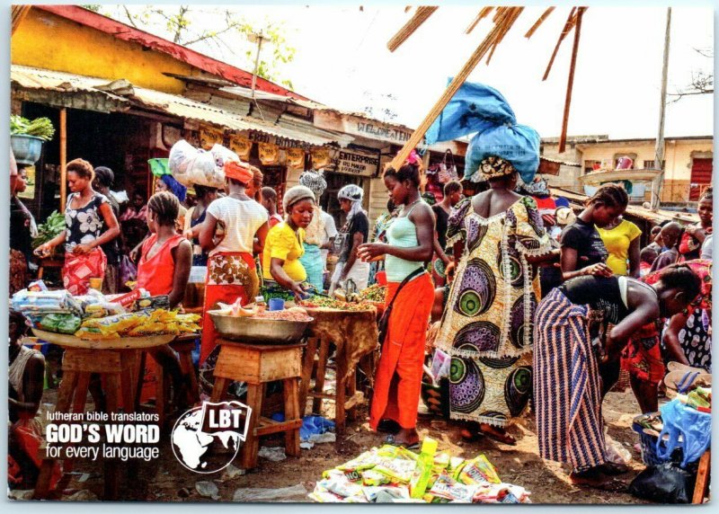 Postcard - The Marketplace - Makeni, Sierra Leone 