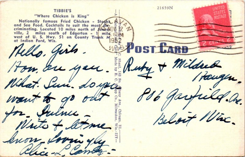 Tibbie's Restaurant,Indian Ford,WI