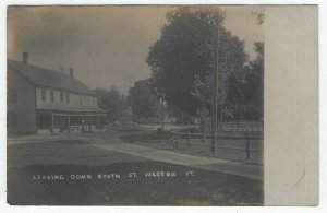 RPPC, Weston, Vermont, Early View Looking Down South Street