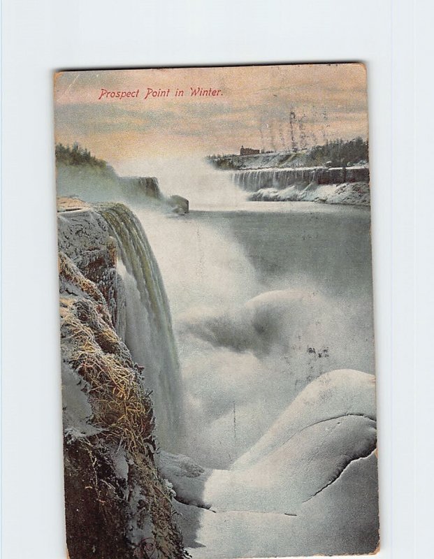 Postcard Prospect Point in Winter, Niagara Falls