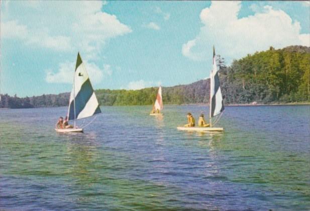 Minnesota Deerwood Sailing On Lake Placid At Camp Arrowhead For Boys