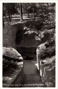 RPPC The Spring at Lincoln's Birthplace, Hodgenville KY Vintage Postcard S55