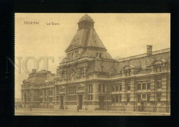 155345 Belgium TOURNAI Gare RAILWAY Station Vintage postcard