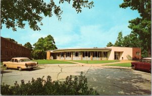 Postcard LA Shreveport - Centenary College Cafeteria - old cars