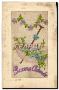 Old Postcard Fantasy Flowers Umbrella Toil?e