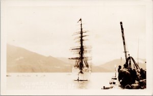 'Kaiwo Maru' Sailing Ship Prince Rupert British Columbia 1930s RPPC Postcard H57