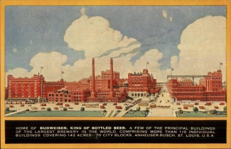 Anheuser Busch Budweiser Beer Principal Bldgs Postcard #5