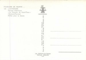 Postcard Folklore traditions ethnic French costume l Auvergne