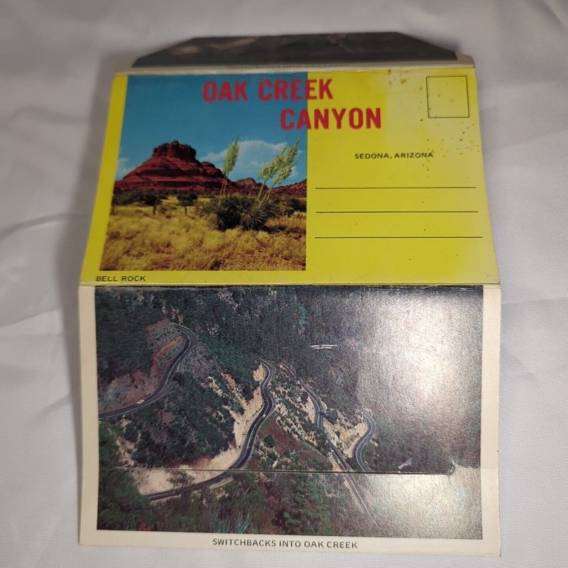 Oak Creek Canyon Arizona Vintage Souvenir Postcard Folder