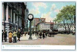 1905 Main Street City Hall Square Hartford Connecticut Raphael Tuck Son Postcard