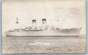 1952 USNS General W H Gordon Tunbridge Vermont VT RPPC Photo Vintage Postcard