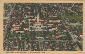 Postcard Aerial View University of Texas Austin Texas TX