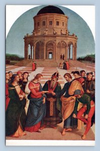 Marriage of the Virgin Painting by Pietro Perugino UNP DB Postcard L15