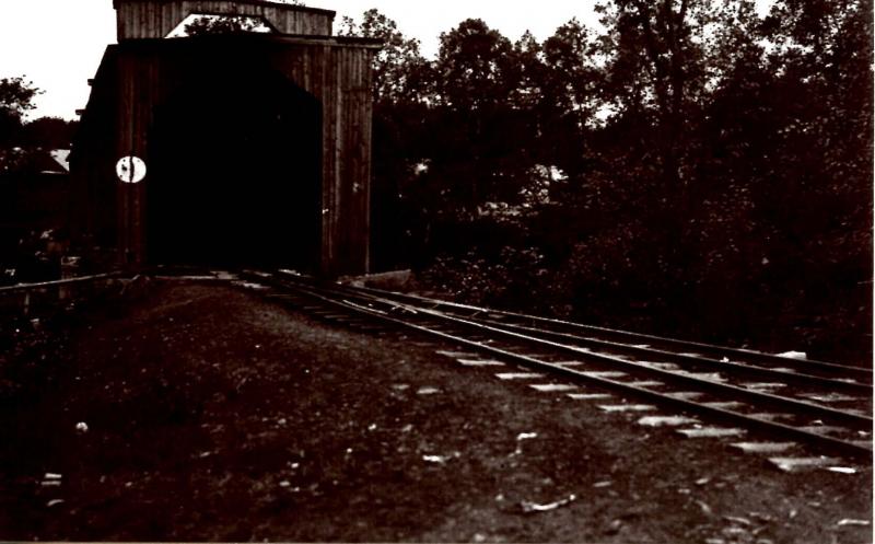 Covered Railroad Bridge *RPPC (Repro Photo, not a postcard) (3.5 X 5.5)