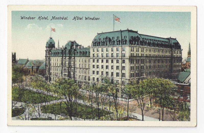 Canada Montreal Quebec Windsor Hotel Vintage Postcard