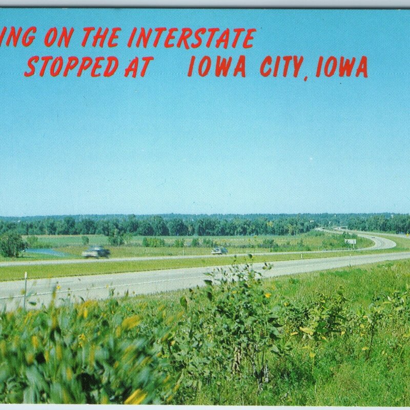 c1970s Iowa City IA Stop Traveling Interstate 80 Chrome Photo ES-N-LEN Cars A198