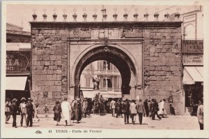 Tunisia Tunis Porte De France Vintage Postcard C156