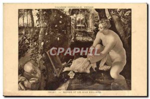 Postcard Old Gallery Imperial Vienna Suzanne And The Two Old Men Tintoretto