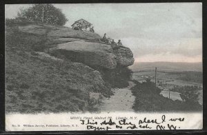 Witch's Head, Walnut Mt., Liberty, New York, 1907 Hand Colored Postcard, Used
